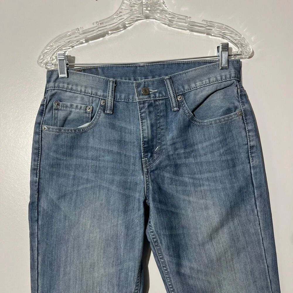 Leiv's 511 Slim Straight Fit Washed Light Blue Mens Jeans Size‎ 30x32